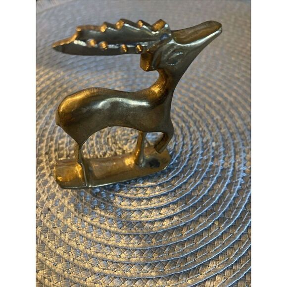 WC Designs Reindeer Brass Made In India - Picture 2 of 8